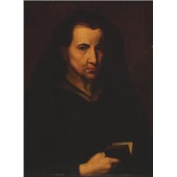 Circle of Mazzimo Stanzioni (1585-1656), Italian, VEILED WOMAN HOLDING A PRAYER BOOK, Oil on ca...