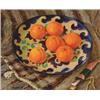 Image 1 : Vasily Michaelovich Lecov (1926- ), Russian, STILL LIFE OF ORANGES,, Oil on canvas; signed an...