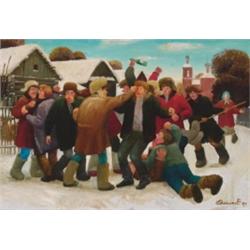 V** Smirnoff (20th Century), Russian, THE VILLAGE GOSSIPS;, THE VILLAGE DRINKER;, VILLAGERS...