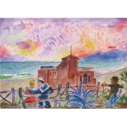 David Davidovich Cherson Burliuk (1882-1967), Russian/American, SAILOR AND HIS, SWEETHEART ON...