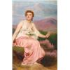 Image 2 : Philip Hermogenes Calderon (1833-1898), Spanish, HARK, HARK, THE LARK, Oil on canvas; signed an...