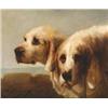 Image 1 : C** Harding, (19th/20th Century), European, TWO GREAT PYRENEES IN A LANDSCAPE, Oil on canvas;...