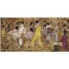 Image 1 : **Alonso (20th Century), European, PIERROTS DANCING AT A FESTIVAL, Oil on canvasboard; signed l...
