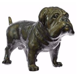 Large Noble English Bulldog Bronze Sculpture Animal Pet Dog Garden Statue Decor