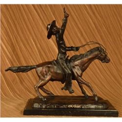 Pony Express Cowboy Bob Bronze Sculpture