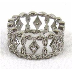 round cz clear stone sterling silver ring