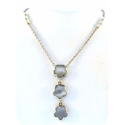 very nice 18kt m.o.p pearl necklace