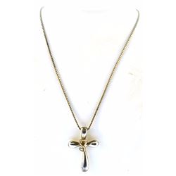 cross pendant with chain necklace sterling silver