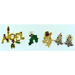 group lot of christmas pins