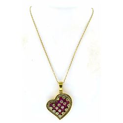 heart pendant chain necklace sterloing silver