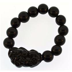 beads bangle bracelet with pendant