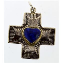cross pendant sterling silver vintage