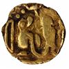 Image 1 : Gold One Eighth Kahavanu Coin of Raja Raja I of Chola Empire.