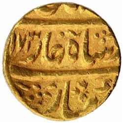 Gold Mohur Coin of Shah Jahan III of Shahjanabad Dar ul Khilafa Mint.