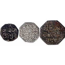 Silver Rupee Coins of Rajesvara Simha of Assam.