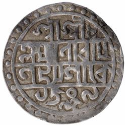 Silver One Tanka Coin of Lakshminarayana of Cooch Behar.
