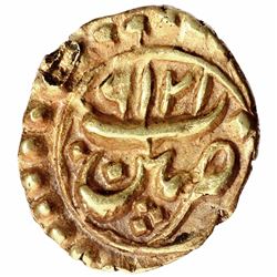 Gold Fanam Coin of Tipu Sultan of Patna Mint of Mysore Kingdom.