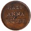 Image 2 : Copper Half Anna Coin of Calcutta Mint of Bengal Presidency.