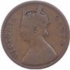 Image 2 : Copper One Quarter Anna Coin of Victoria Queen of Bombay Mint of 1862.