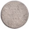 Image 1 : Silver Two Annas Coin of Victoria Empress of Bombay Mint of 1883.