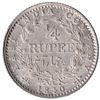 Image 2 : Silver One Quarter Rupee Coin of Victoria Queen of Calcutta Mint of 1840.