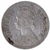 Image 2 : Silver One Quarter Rupee Coin of Victoria Empress of Calcutta Mint of 1883.