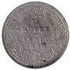 Image 1 : Silver One Quarter Rupee Coin of Victoria Empress of Calcutta Mint of  1890.