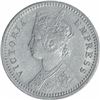 Image 2 : Silver One Quarter Rupee Coin of Victoria Empress of Calcutta Mint of 1891.