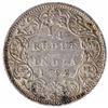 Image 1 : Silver One Quarter Rupee Coin of Victoria Empress of Bombay Mint of 1892.