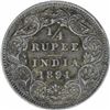Image 1 : Silver One Quarter Rupee Coin of Victoria Empress of Bombay Mint of 1894.