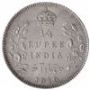 Image 1 : Silver One Quarter Rupee Coin of King Edward VII of Calcutta Mint of 1910.