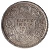 Image 1 : Silver One Quarter Rupee Coin of King George V of Calcutta Mint of 1913.