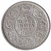 Image 1 : Silver One Quarter Rupee Coin of King George V of Calcutta Mint of 1918.