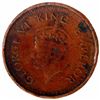 Image 2 : Copper One Quarter Rupee Coin of King George VI of Calcutta Mint of  1943.