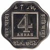 Image 1 : Copper Nickel Four Annas Proof Coin of King George V of Calcutta Mint of 1919.