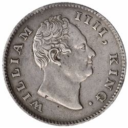 Silver Half Rupee Coin of King William IIII  of Calcutta Mint of 1835.