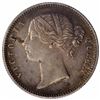 Image 1 : Silver Half Rupee Coin of Victoria Queen of Calcutta Mint of 1840.