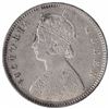 Image 2 : Silver Half Rupee Coin of Queen Victoria of Calcutta Mint of 1875.