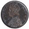 Image 2 : Silver Half Rupee Coin of Victoria Queen of Bombay Mint of 1876.