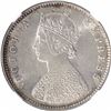 Image 2 : Silver Half Rupee Coin of Victoria Empress of Calcutta Mint of 1887.