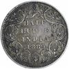 Image 1 : Silver Half Rupee Coin of Victoria Empress of Bombay Mint of 1889.