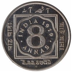 Copper Nickel Eight Annas Coin of King George V of Bombay Mint of 1919.