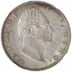 Silver One Rupee of King William IIII of Calcutta Mint of 1835.