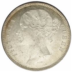Silver One Rupee Coin of Victoria Queen of Calcutta Mint of 1840.