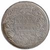 Image 1 : Silver One Rupee Coin of Victoria Queen of Bombay Mint of 1862.