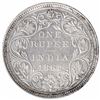 Image 1 : Silver One Rupee Coin of Victoria Queen of Bombay Mint of 1862.