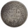 Image 1 : Silver One Rupee Coin of Victoria Queen of Bombay Mint of 1862.