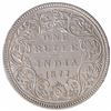 Image 1 : Silver One Rupee Coin of Victoria Empress of Bombay Mint of 1877.
