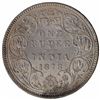 Image 1 : Silver One Rupee Coin of Victoria Empress of Bombay Mint of 1878.