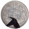 Image 1 : Silver One Rupee Coin of Victoria Empress of Calcutta Mint of 1878.